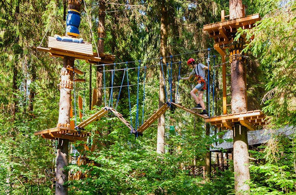 Kletterparcours im Waldseilgarten für 2